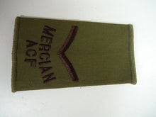 Load image into Gallery viewer, Mercian ACF OD Green Rank Slides / Epaulette Pair Genuine British Army - NEW
