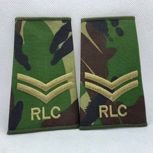 Load image into Gallery viewer, Royal Logistics Corps RLC Rank Slides / Epaulette Pair Genuine British Army -NEW
