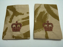 Load image into Gallery viewer, Desert DPM Rank Slides / Epaulette Pair Genuine British Army - NEW
