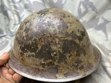 Charger l&#39;image dans la galerie, Original WW2 Canadian / British Army Mk3 High Rivet Turtle Helmet &amp; Liner
