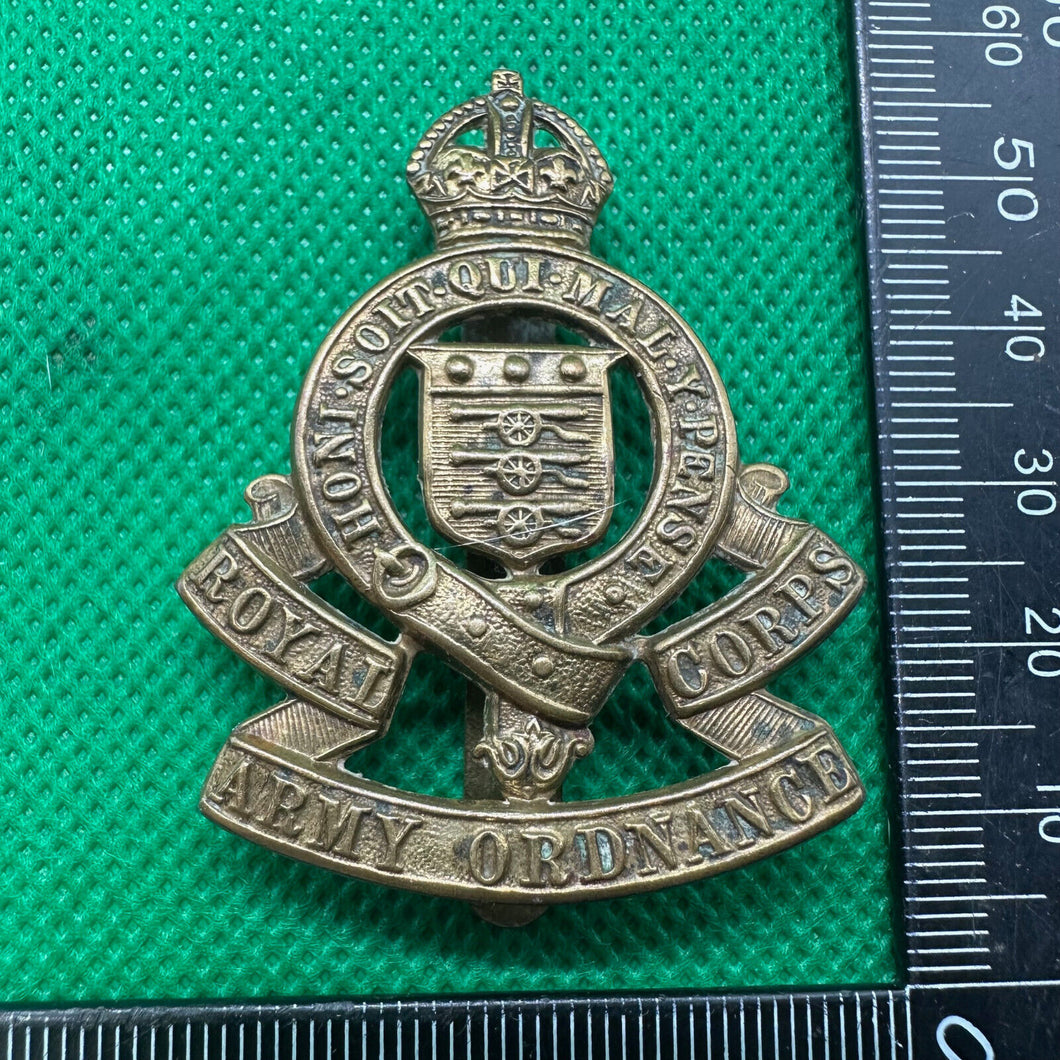 Original WW2 British Army Royal Army Ordnance Corps Cap Badge