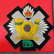 Load image into Gallery viewer, British Army Highland Light Infantry Kings Crown Embroidered Blazer Badge
