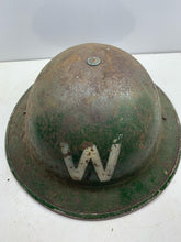 Load image into Gallery viewer, Original WW2 British Home Front Civil Defence Wardens Helmet &amp; Liner
