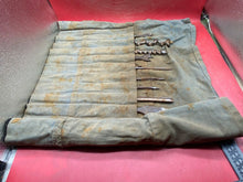 Load image into Gallery viewer, WW2 British Army Carpenter&#39;s Tool Roll. Quite Complete with Drill Bits.
