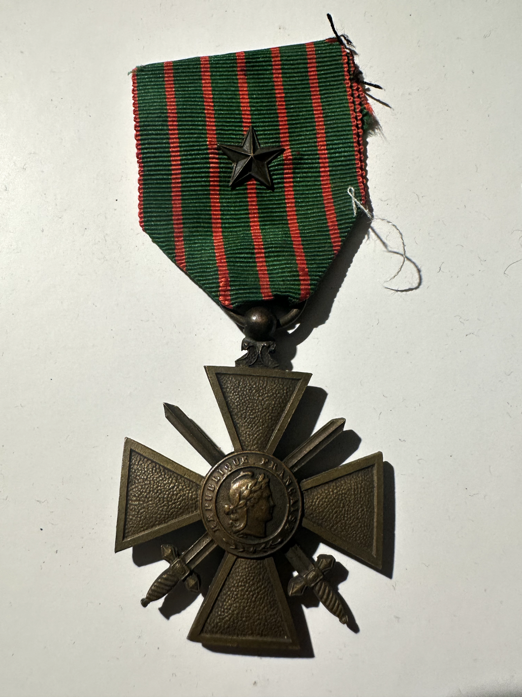 Original WW1 French Army Croix De Guerre Medal Award - 1914-1917