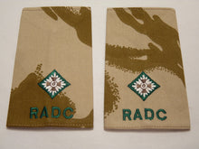 Load image into Gallery viewer, DPM Rank Slides / Epaulette Pair Genuine British Army - RADC Dental Corps
