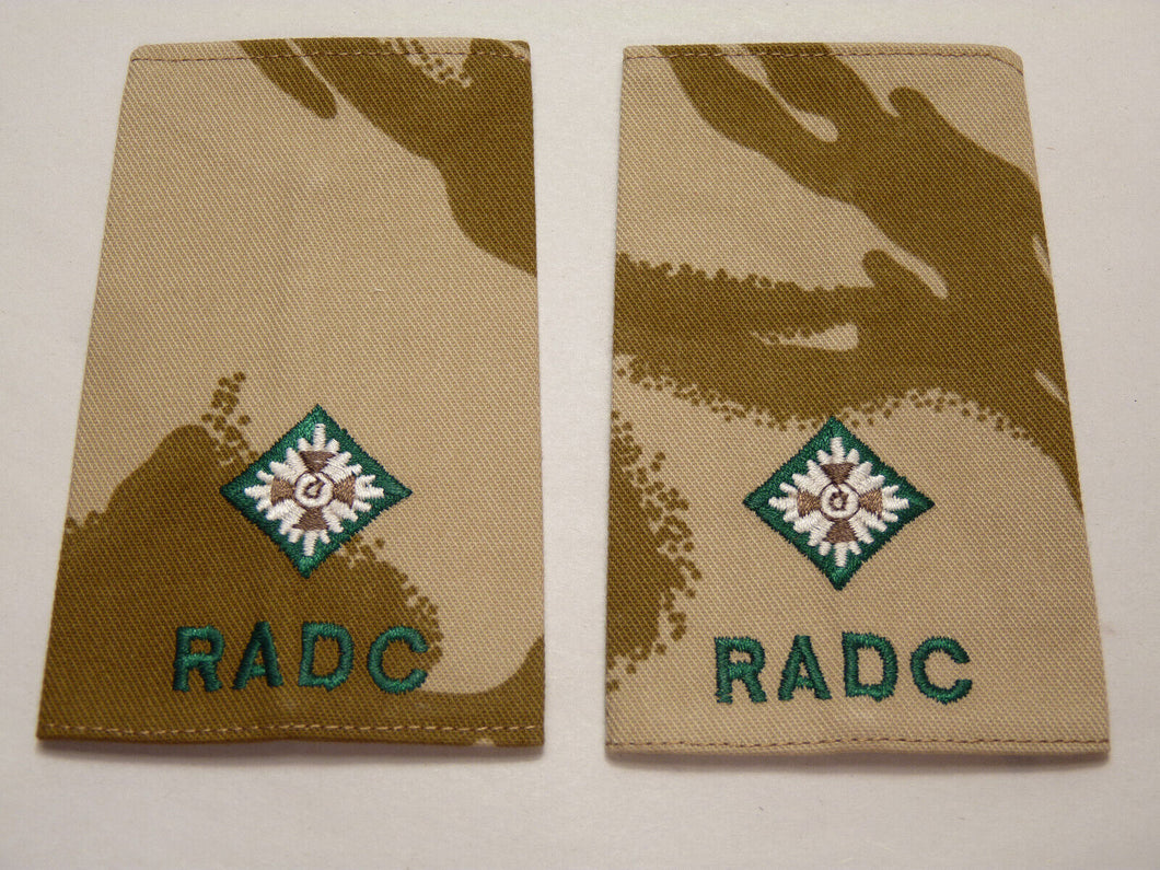 DPM Rank Slides / Epaulette Pair Genuine British Army - RADC Dental Corps