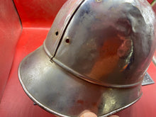 Load image into Gallery viewer, WW1 era French Fire Man&#39;s White Metal Helmet - Restoration Project.
