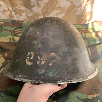 Original WW2 British / Canadian Mk3 Army Combat Turtle Helmet - The Militaria Shop