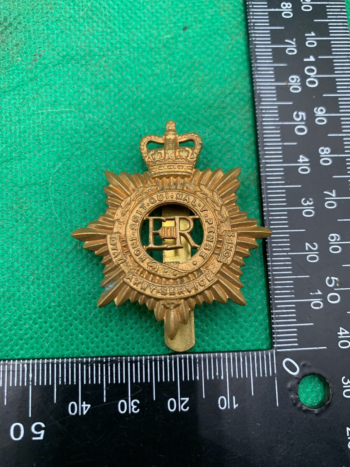 Royal Army Service Corps British Army Genuine Cap Badge Queen's Crown ...