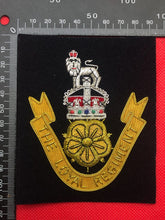 Load image into Gallery viewer, British Army Bullion Embroidered Blazer Badge - The Loyal Regiment - Kings Crown
