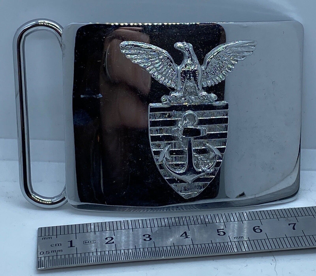 UNKNOWN Factory sample NAVAL belt buckle (possibly US) in white metal - - B53