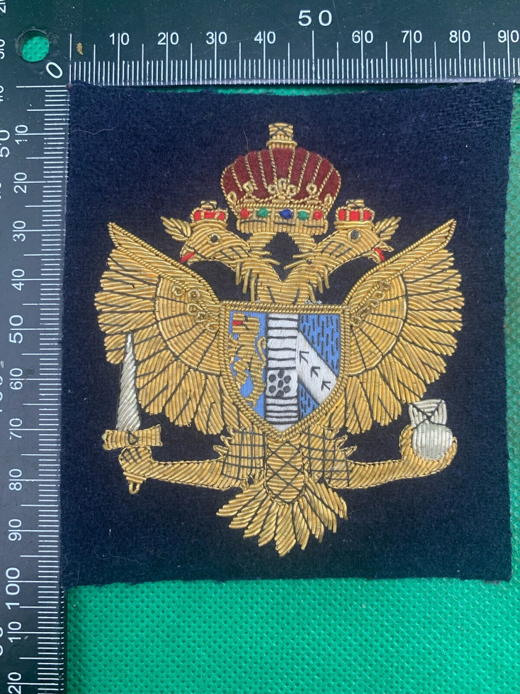 British Army Bullion Embroidered Blazer Badge - 1st Queen's Dragoon Guards