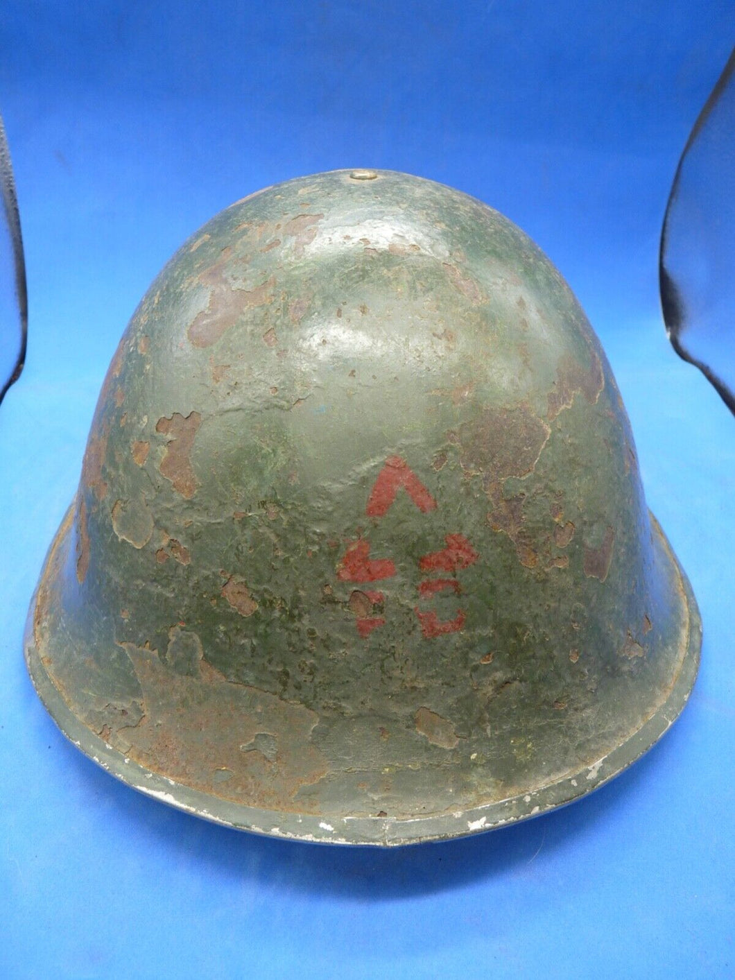 Original WW2 British / Canadian Army Mk3 High Rivet Turtle Army Helmet & Liner