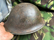 Load image into Gallery viewer, British / Canadian Army Mark 3 Turtle Helmet - Original WW2 Combat Helmet
