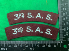 Load image into Gallery viewer, British Army 3rd SAS Special Air Service Shoulder Title Pair
