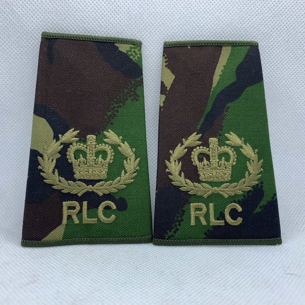 Royal Logistics Corps RLC Rank Slides / Epaulette Pair Genuine British Army -NEW