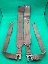 Load image into Gallery viewer, Original WW2 Pattern British Army L Straps Pair - 37 Pattern Webbing Haversack - The Militaria Shop
