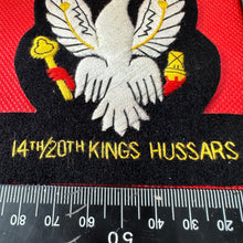 Load image into Gallery viewer, British Army 14th / 20th King&#39;s Hussars Regiment Embroidered Blazer Badge
