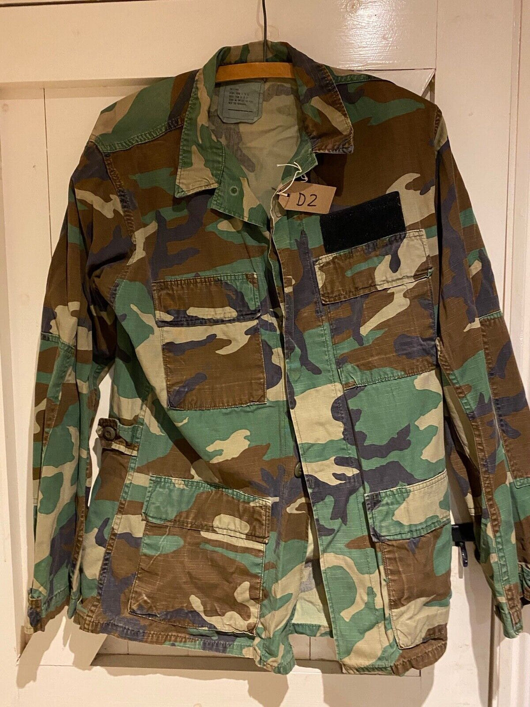 US Air Force Hot Weather Woodland Camouflage BDU Combat Field Jacket. Small/Long