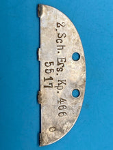 Load image into Gallery viewer, Original WW2 German Army Soldiers Dog Tag - 2. Sch. Ers. Kp. 466

