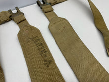 Load image into Gallery viewer, Original WW2 British Army 37 Pattern L Straps Pair - Wartime Dated
