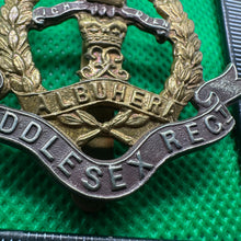 Load image into Gallery viewer, Original British Army Middlesex Regiment Cap Badge
