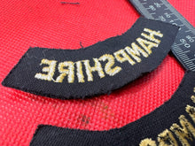 Load image into Gallery viewer, Original WW2 British Home Front Civil Defence Hampshire Shoulder Titles
