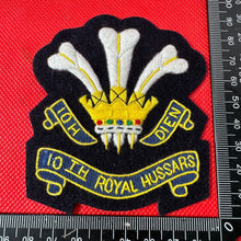 Load image into Gallery viewer, British Army 10th Royal Hussars Regiment Embroidered Blazer Badge
