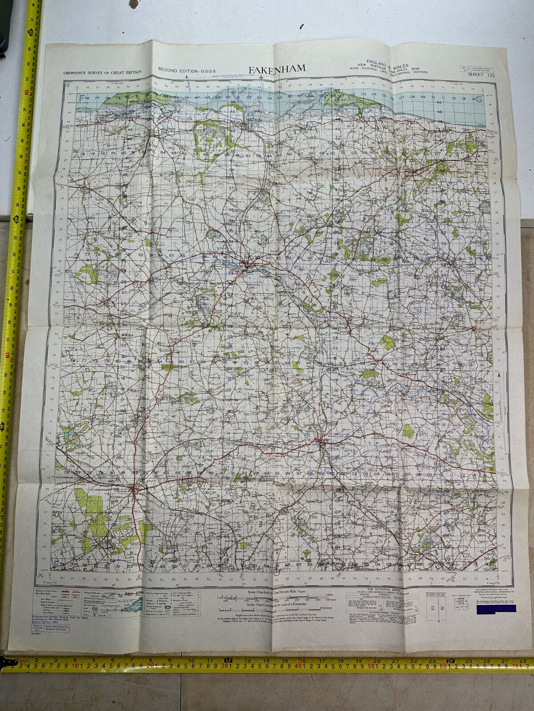 Original British Army OS GSGS Map - Fakenham