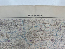 Load image into Gallery viewer, Original WW2 British Army OS Map of England - War Office - Hastings
