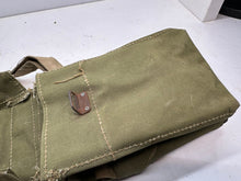 Load image into Gallery viewer, Original WW2 British Army Assault Light Weight Gas Mask Bag 1943 Dated
