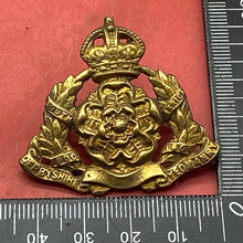 Load image into Gallery viewer, WW1 British Army Rare Sand Cast Derbyshire Yeomanry Cap Badge with Two Rear Lugs
