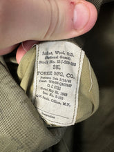 Load image into Gallery viewer, Original US Army Jacket OD Ike Jacket WW2 - Vietnam Pattern 38&quot; Large 1948 Dated
