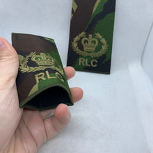 Load image into Gallery viewer, Royal Logistics Corps RLC Rank Slides / Epaulette Pair Genuine British Army -NEW
