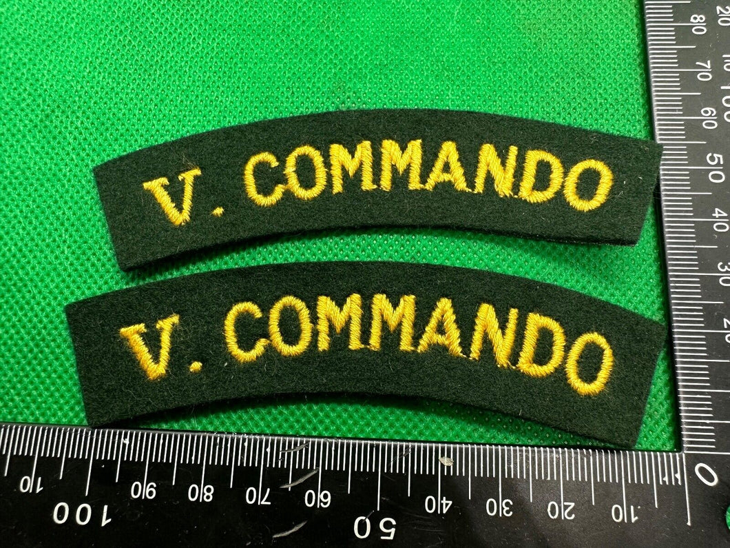 V (5th) Commando British Army Shoulder Titles - WW2 Onwards Pattern