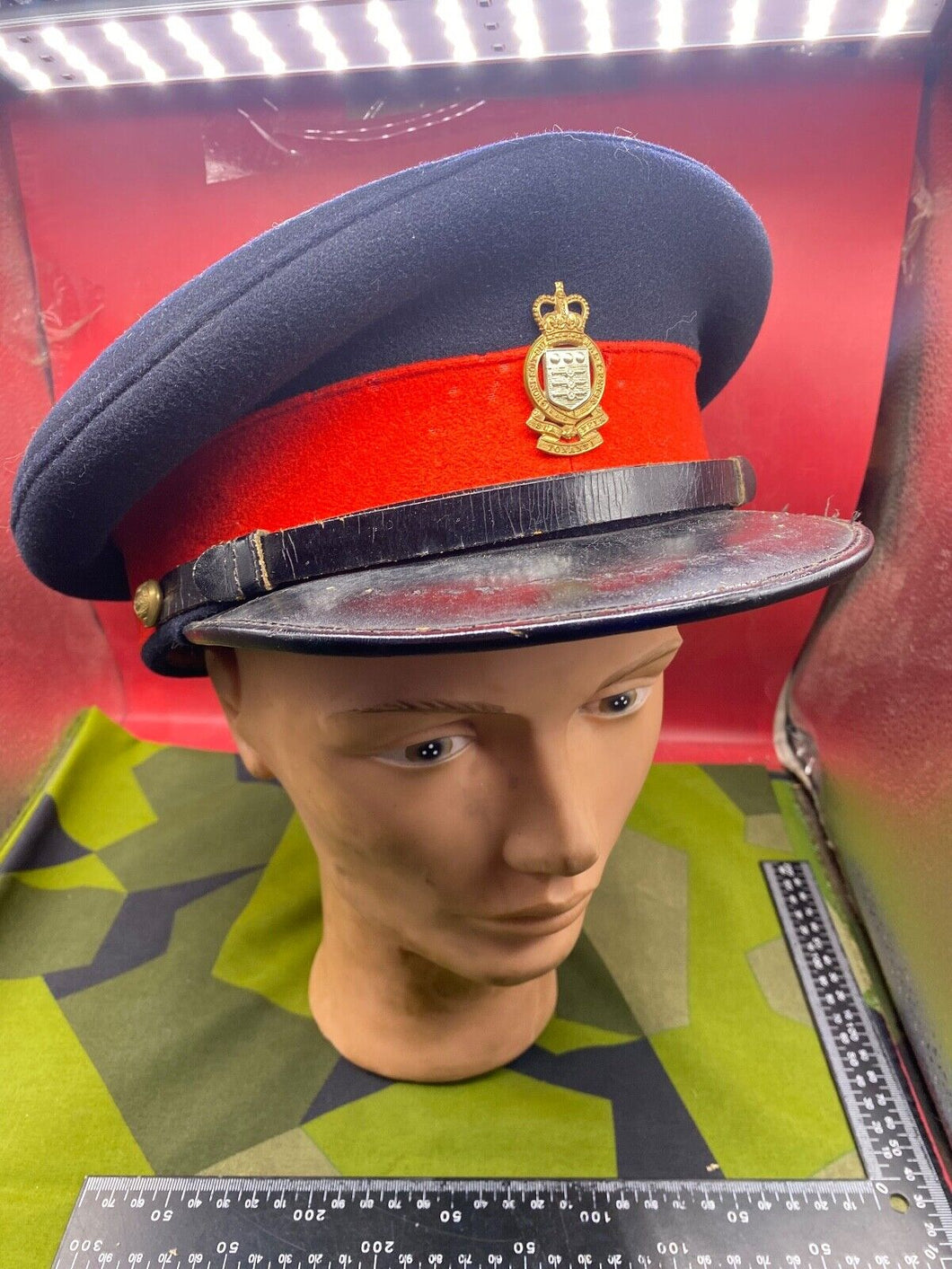 British Army Royal Army Ordnance Corps Badged EIIR Crowned Officer's Peaked Cap