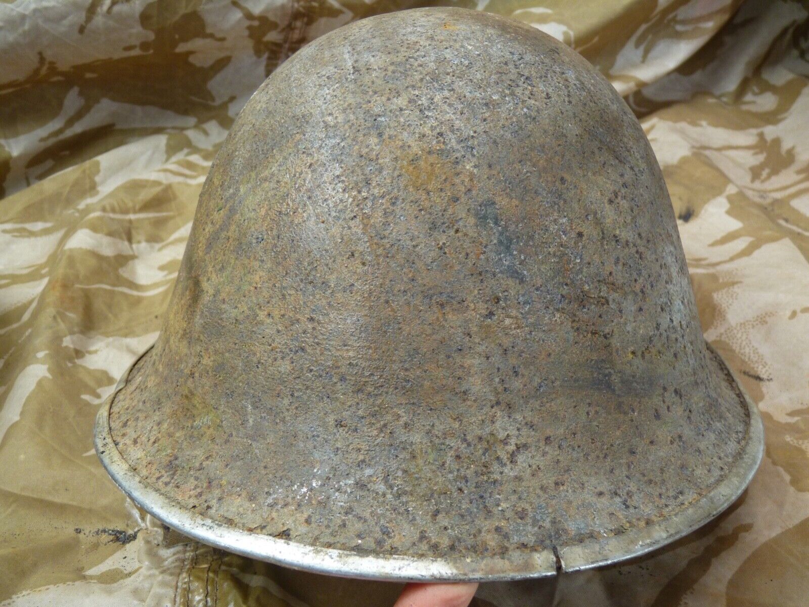 Original WW2 Onwards British Army Mk4 Turtle Helmet - The Militaria Shop