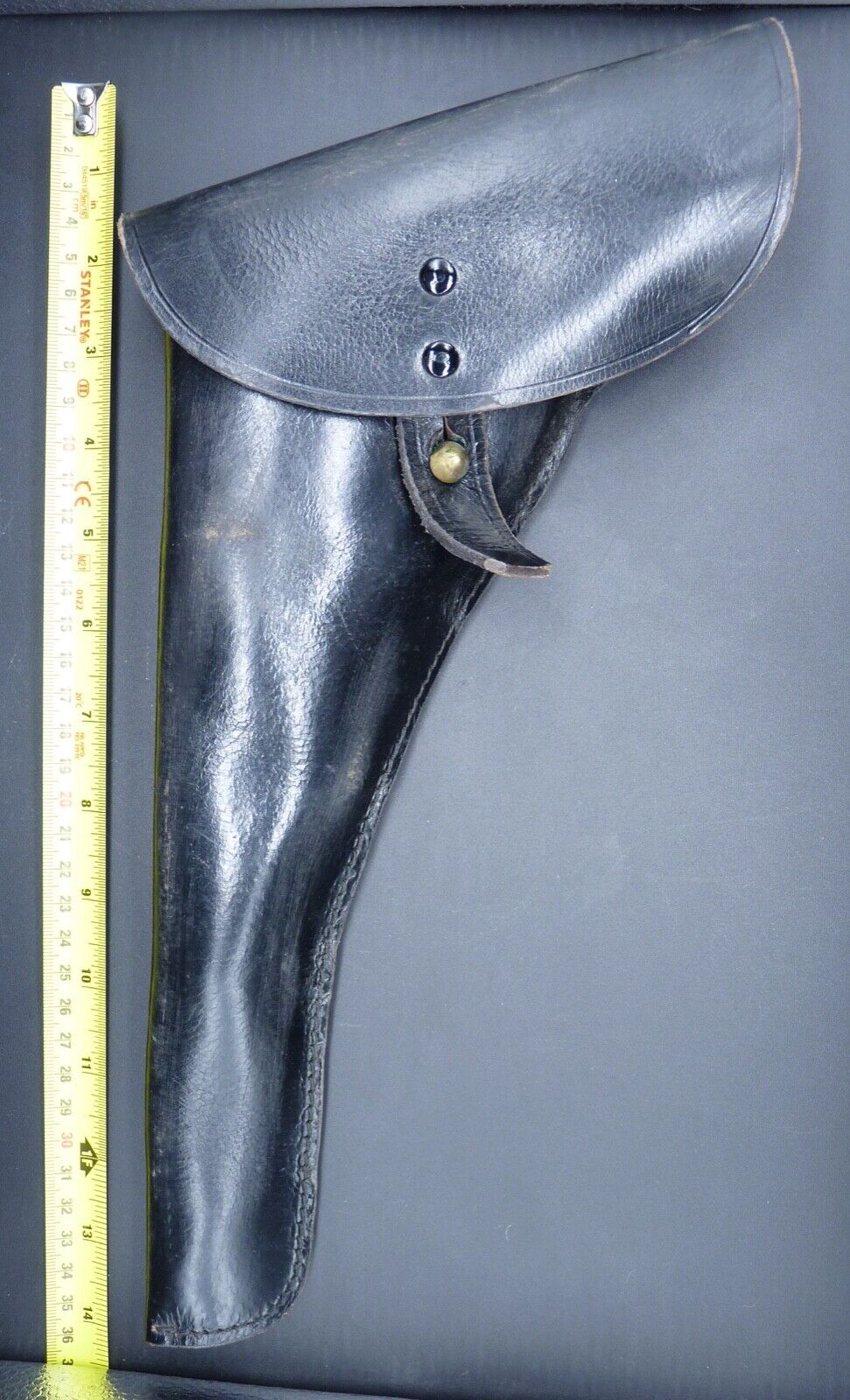 US Civil War CSA Confederate Union M1858 Pistol Holster black leather. L-handed
