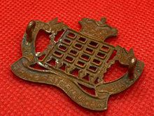 Load image into Gallery viewer, Original Victorian Crown Royal Gloucestershire Hussars Cap / Pouch Badge
