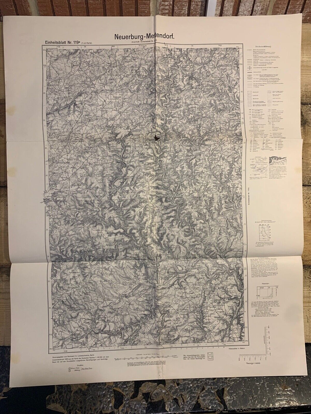 Original WW2 German Army Map - 1929 Dated Map - Neuerburg, Germany - The Militaria Shop