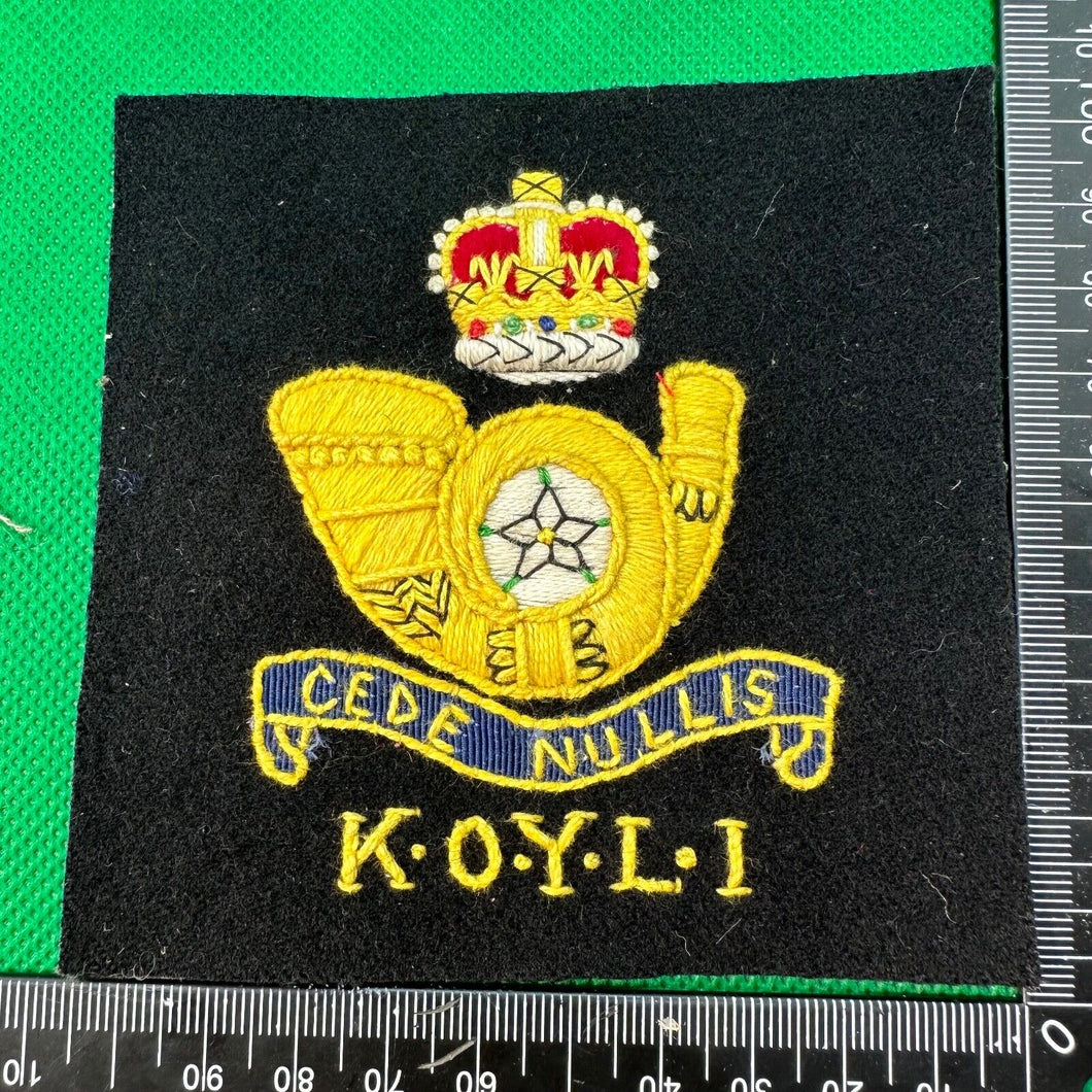 British Army Kings Own Yorkshire Light InfantryRegiment Embroidered Blazer Badge