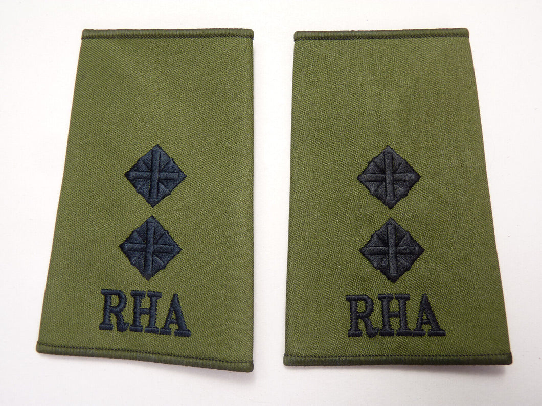 OD Green Rank Slides / Epaulette Pair Genuine British Army - RHA Corporal