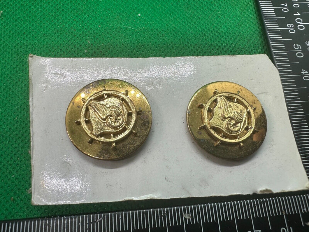 Genuine US Army Collar Disc Badges Pair - Transportation Corps
