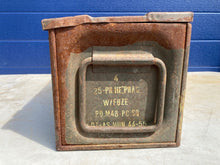 Load image into Gallery viewer, Original WW2 British Army 25 Pounder Steel Box - 1945 Dated
