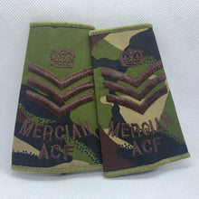 Load image into Gallery viewer, Mercian ACF DPM Rank Slides / Epaulette Pair Genuine British Army - NEW
