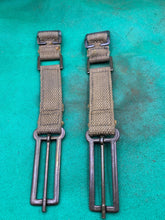 Load image into Gallery viewer, Original WW2 British Army 37 Pattern Brace Adaptors Pair - 1941 Dated
