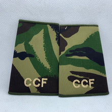 Load image into Gallery viewer, CCF DPM Camo Rank Slides / Epaulette Pair Genuine British Army - NEW
