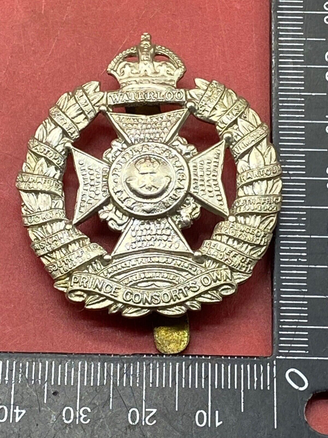 British Army WW1 / WW2 Prince Consorts Own Regiment Cap Badge with Rear Slider.