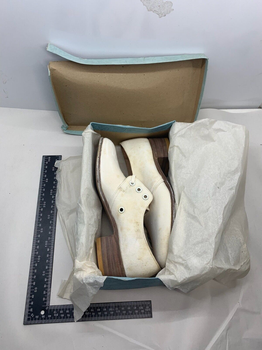 Original WW2 British Army Women's White Summer Shoes - ATS WAAF - Size 240s